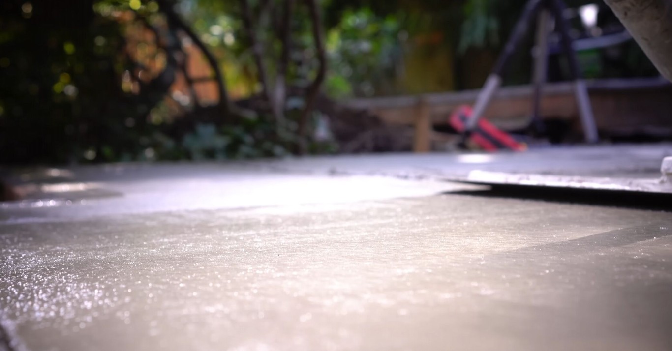 Fresh concrete slab being finished with professional tools in Bradenton, FL